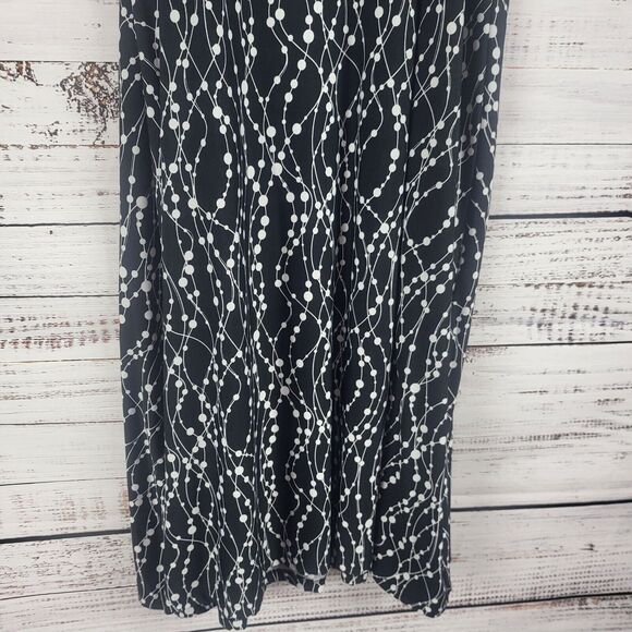 Robert Louis Maxi Skirt XL Womens Black White Pull On Stretch Modest - Picture 10 of 11